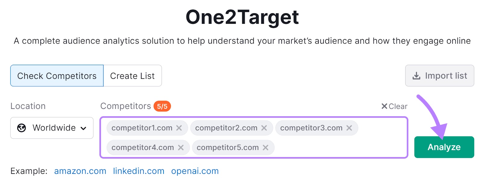 One2Target tool search