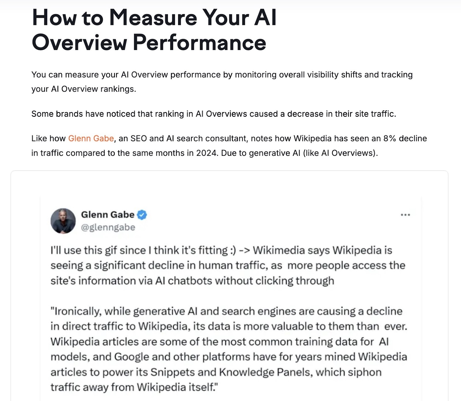 Creating quotable content by using a clear heading, applying the BLUF technique, and linking to a verifiable source on a blog post by Semrush.